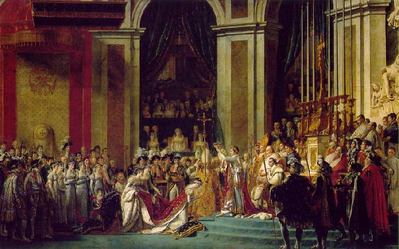 Jacques-Louis David The coronation of Napoleon and Josephine (mk02) oil painting picture